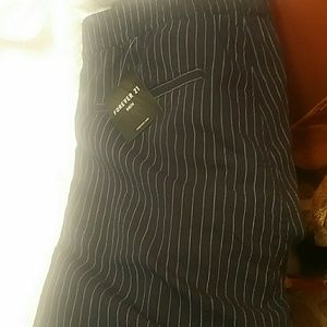 Size large, Pinstriped navy pants